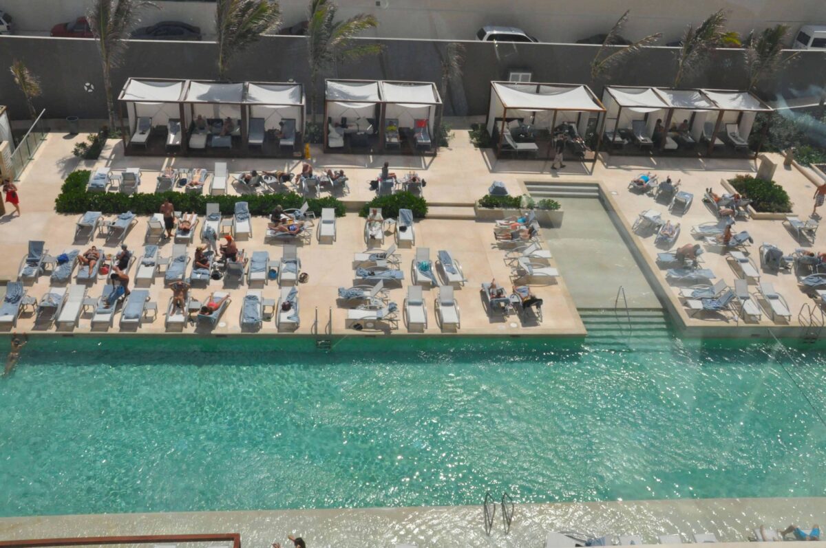 One of several swimming pools at Secrets The Vine Cancun.