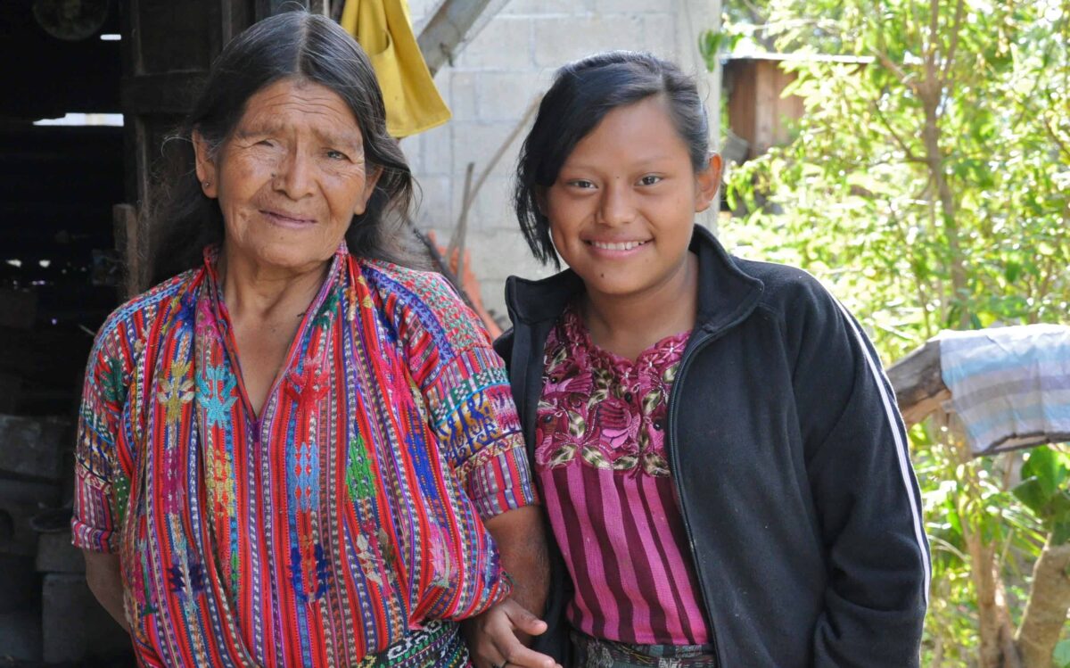 Claudia and her grandma in San Jorge.