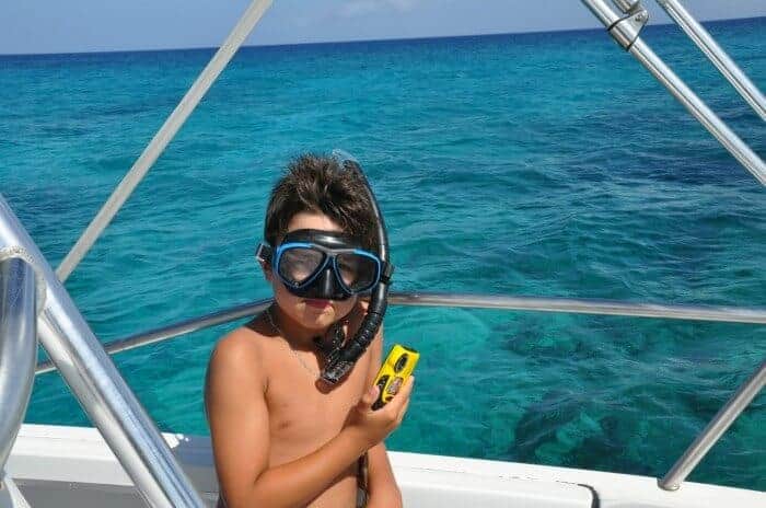 Ready to snorkel in Turks and Caicos