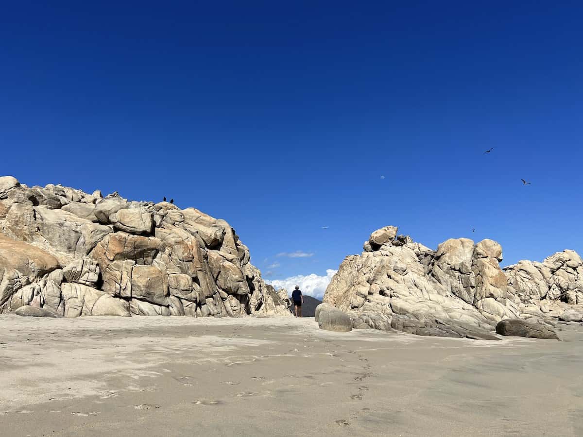 Rocks at Playa del Amor in Tututepec Oaxaca.