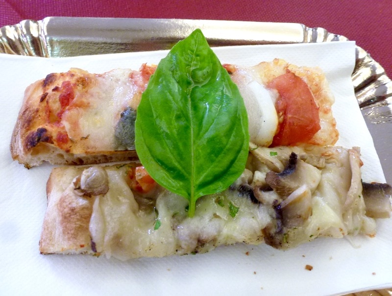 A slice of pizza in Rome
