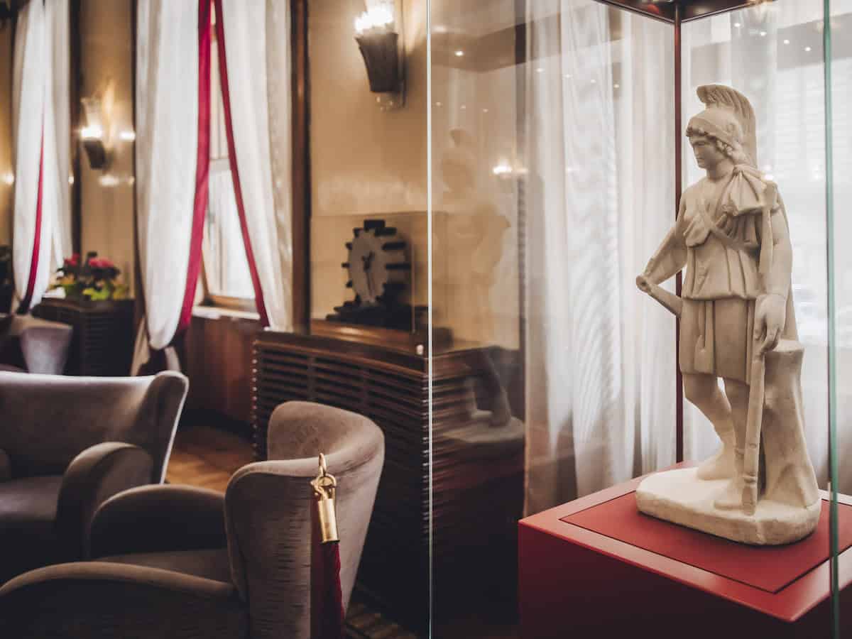 2nd century AD Roman statue in lobby of Hotel Mediterraneo. 