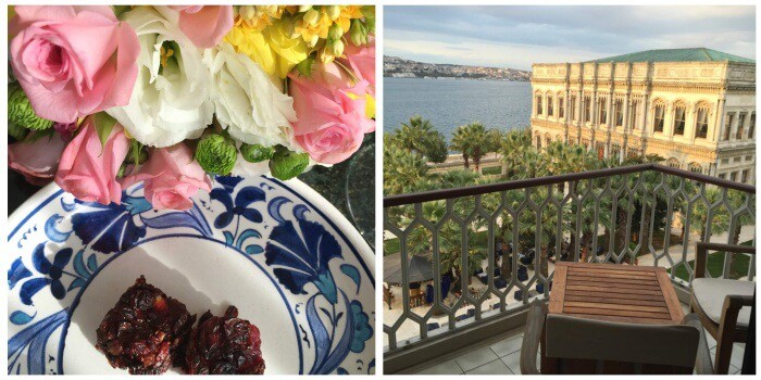 Suite with balcony view at Ciragan Palace Kempinski. 