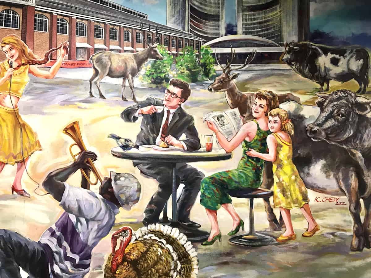 Mural in Toronto's St. Lawrence Market.