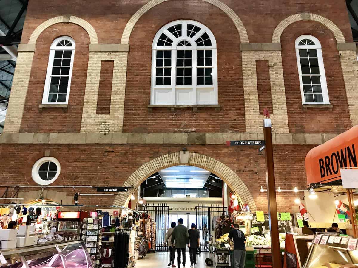 Interior of St. Lawrence Market in Toronto, Canada.