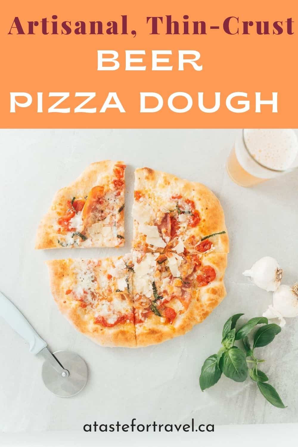 Best Beer Pizza dough with text overlay for Pinterest.