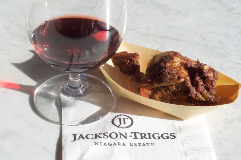 Jackson Triggs Ice Wine paired with chicken.