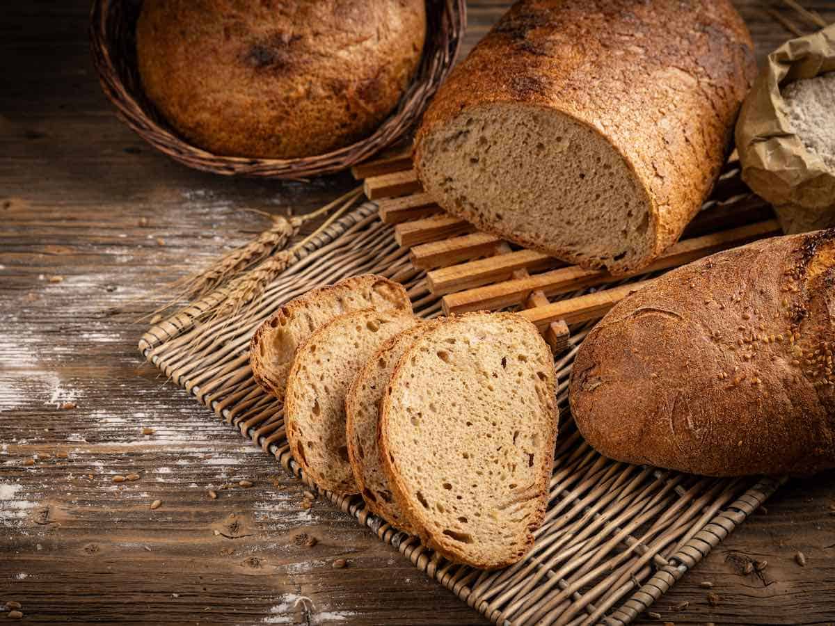 Artisanal sourdough bread.