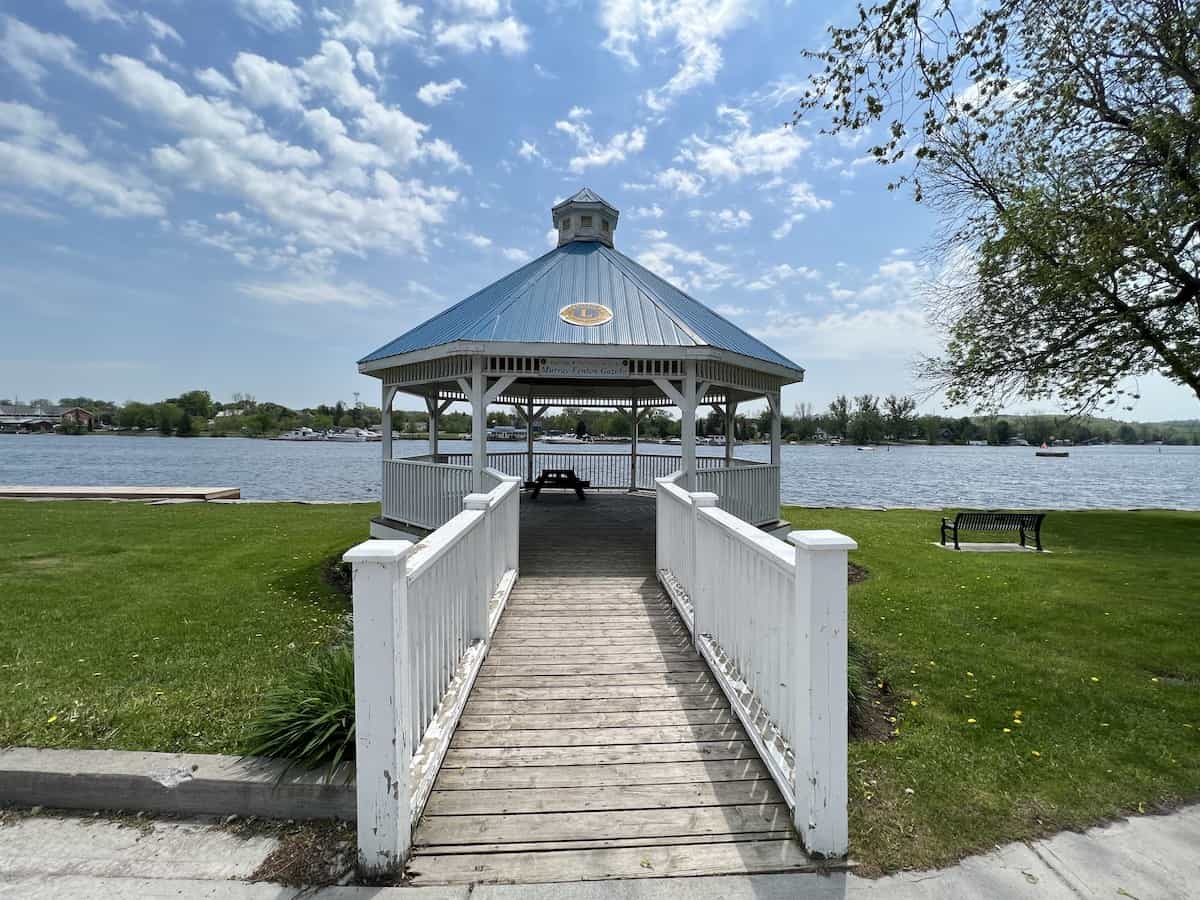Beautiful Gazebo on the Trent River in Hastings Ontario.