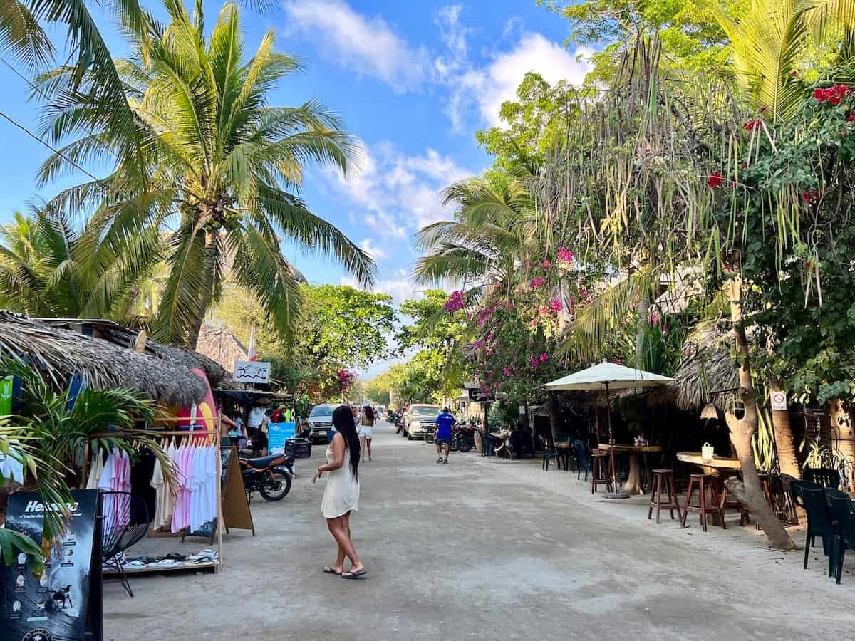 Alejandro Cardenas Peralta street in La Punta, Puerto Escondido, Oaxaca.