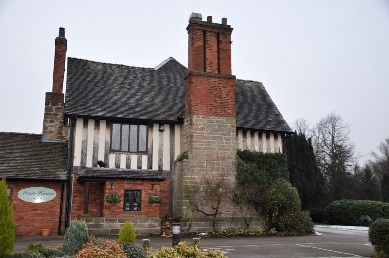 Moat House near Stoke on Trent on a rainy day. 