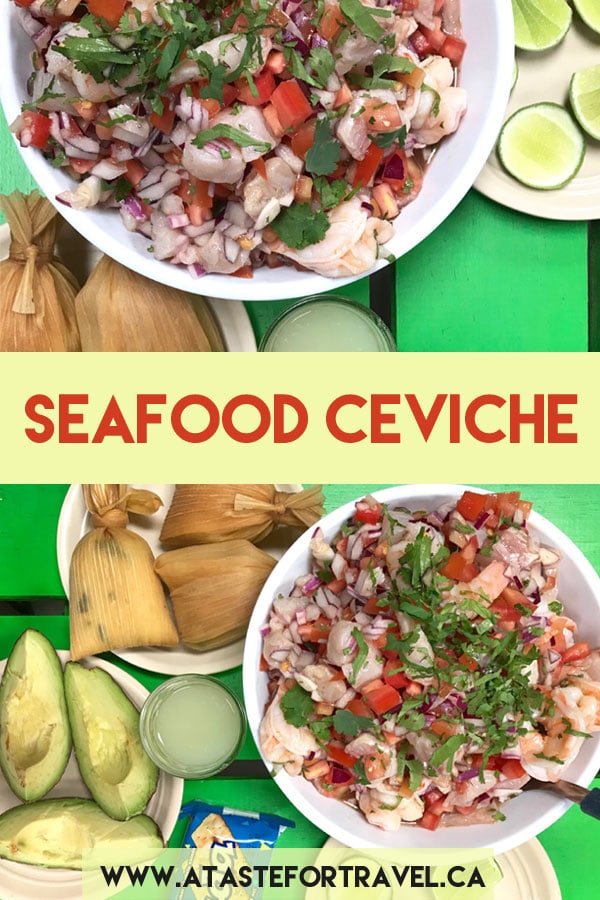 An easy recipe for authentic Guatemalan mixed seafood ceviche or ceviche mixto #recipe #Guatemala 