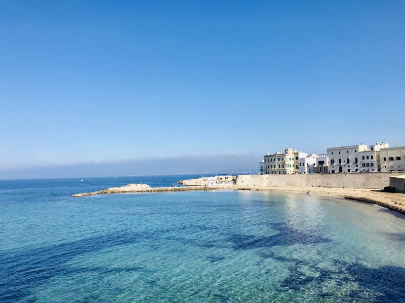 Spiaggia della Puritate beach in Gallipoli, Puglia.