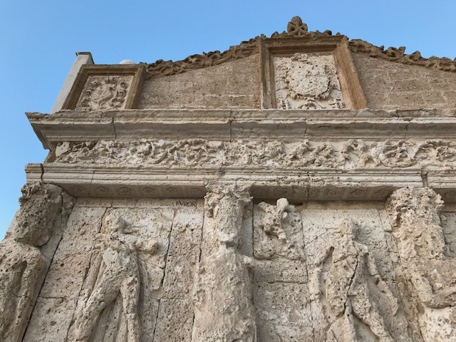 Greek fountain in Gallipoli Italy.