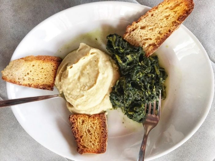 Purè di fave con cicoria or Fava Bean Purée with Chicory