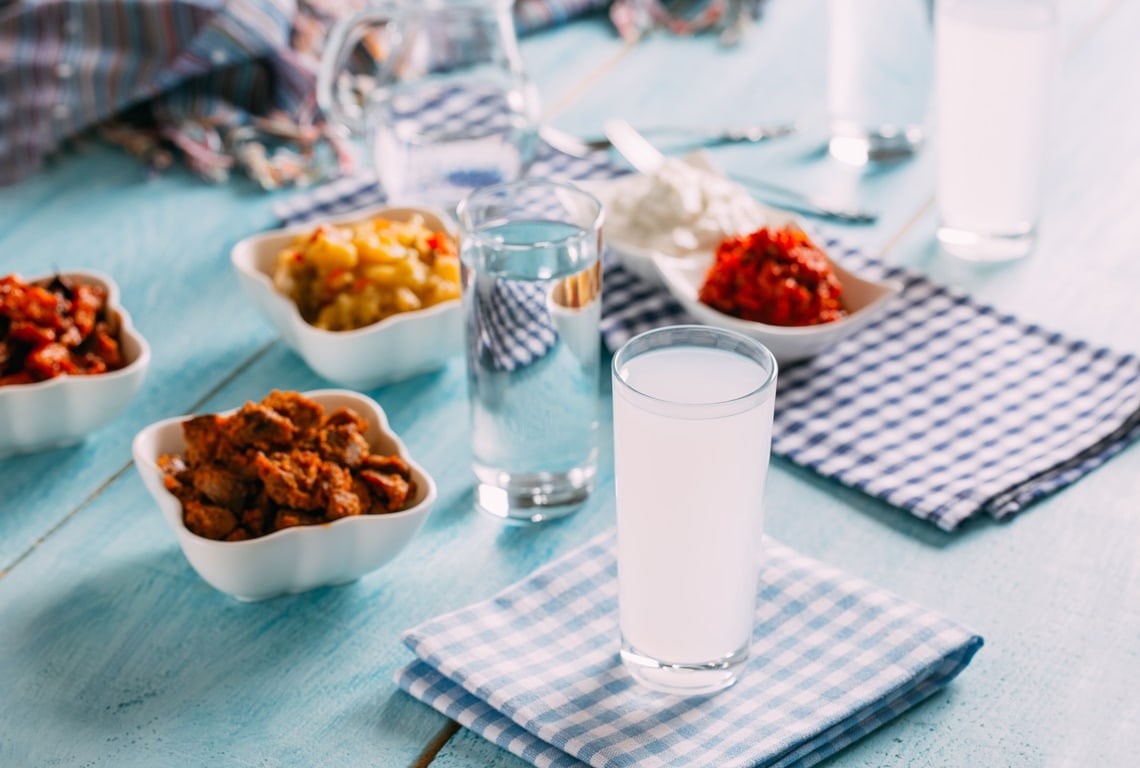 Raki a traditional drink in Turkey