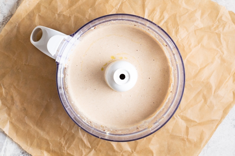 Smooth and creamy sardine pate in a food processor. 