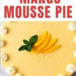 Overhead of Mango Mousse Pie Recipe Pinterest