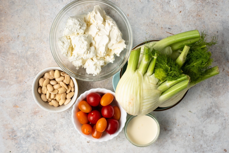 Ingredients for Fennel au Gratin