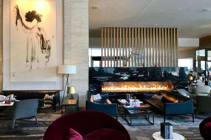 Lobby lounge at the Shangri-La Hotel Toronto