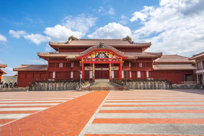 Shuri Castle landmark of Naha, Okinawa, Japan Credit DepositPhotos