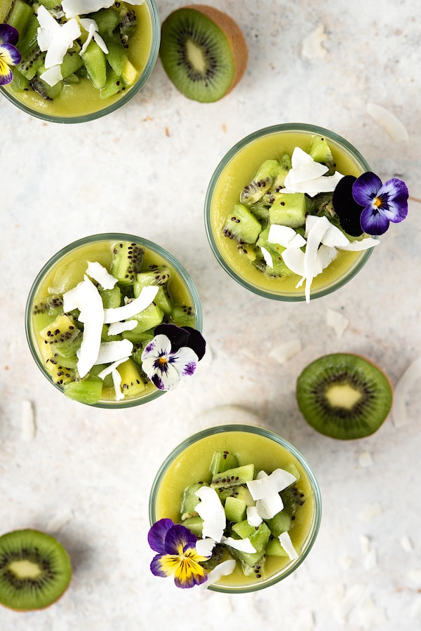 Healthy Kiwi Coconut Milk Chia Pudding