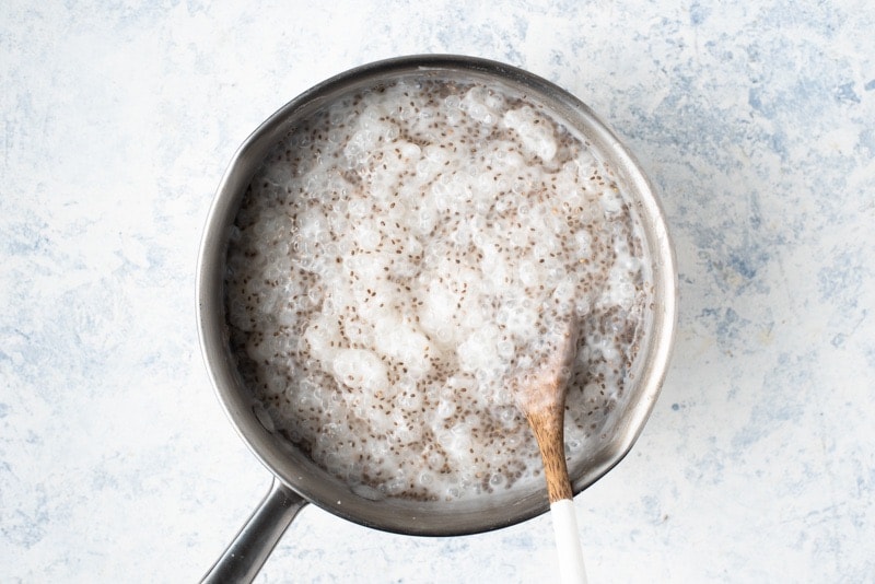 Mix the tapioca with the chia seed