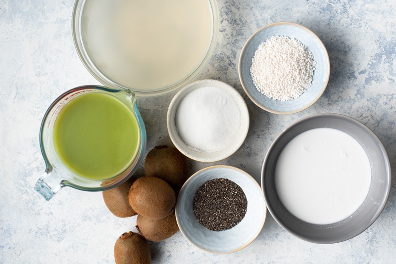 Ingredients for Kiwi Chia Pudding Parfait