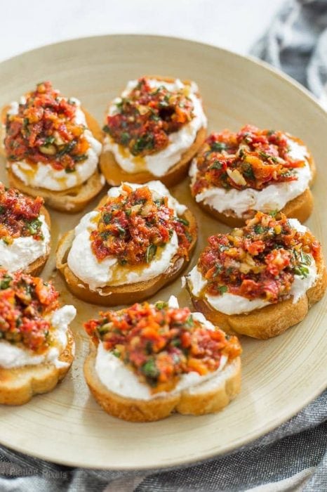 Sun Dried Tomato and Ricotta Cristini Credit: Plating Pixels