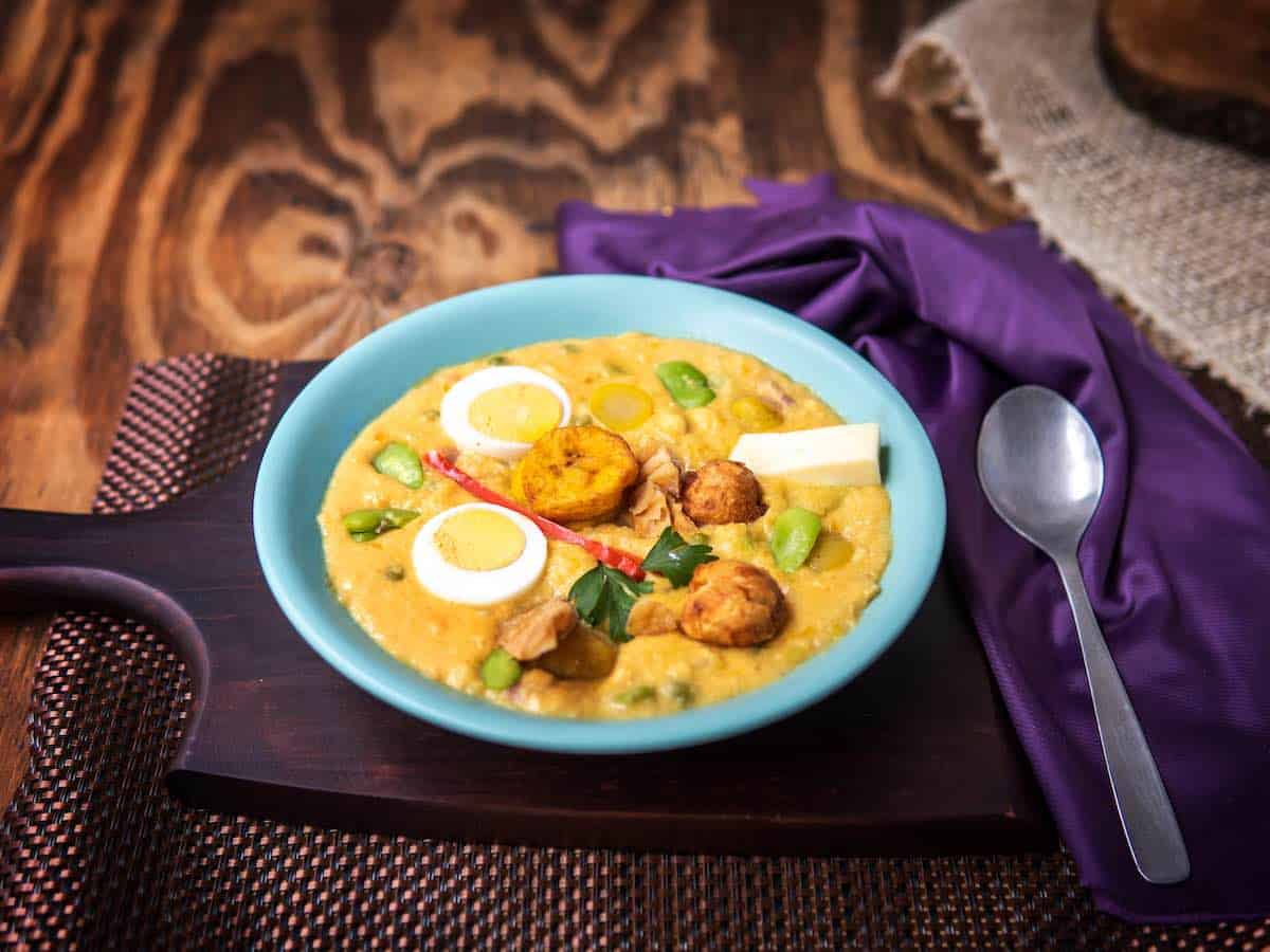 A bowl of Fanseca soup at Easter.