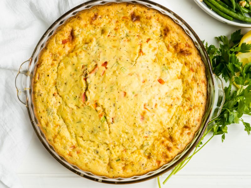 Canned Salmon Quiche Finished