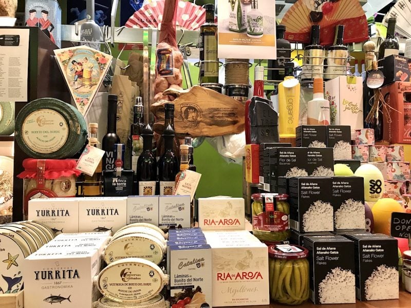 Canned fish at La Bretxa Market in San Sebastian