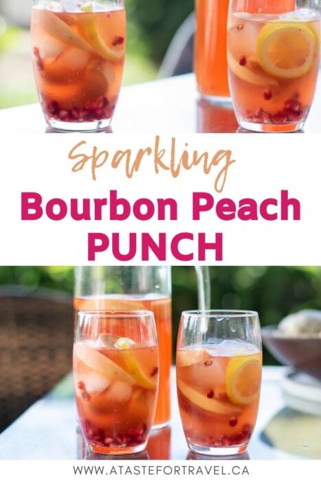 Sparkling Bourbon Peach Punch Pinterest