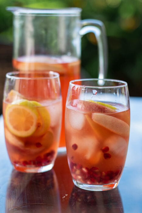 Portrait of sparkling bourbon punch