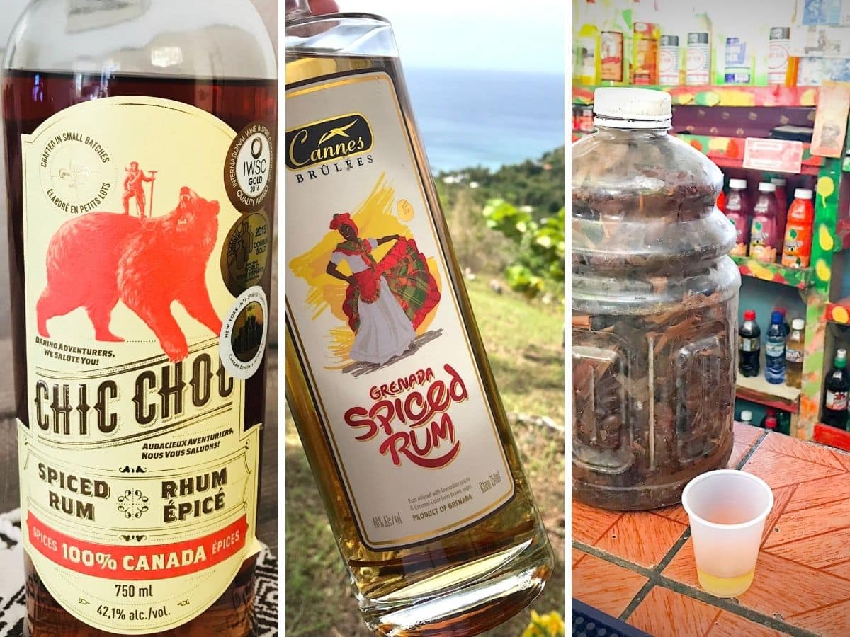 three types of spiced rum 
