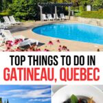 Collage of attractions in Gatineau Quebec in the summer.