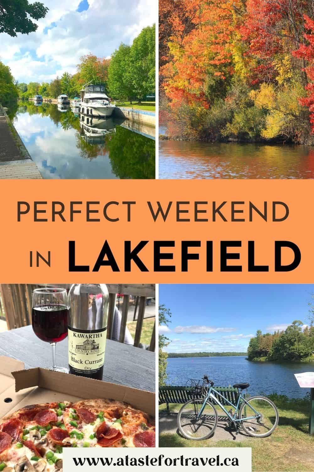 Collage of images of Lakefield for Pinterest.
