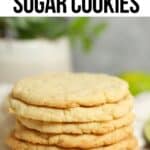 A stack of lime coconut cookies.