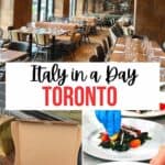 Collage of Italian food in Toronto for Pinterest.