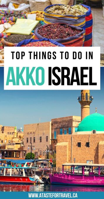 Pinterest collage of Acre Israel.
