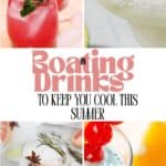 Collage of cocktails to enjoy boating.