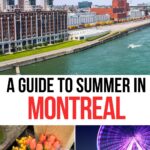 Collage of Montreal in summer scenes.