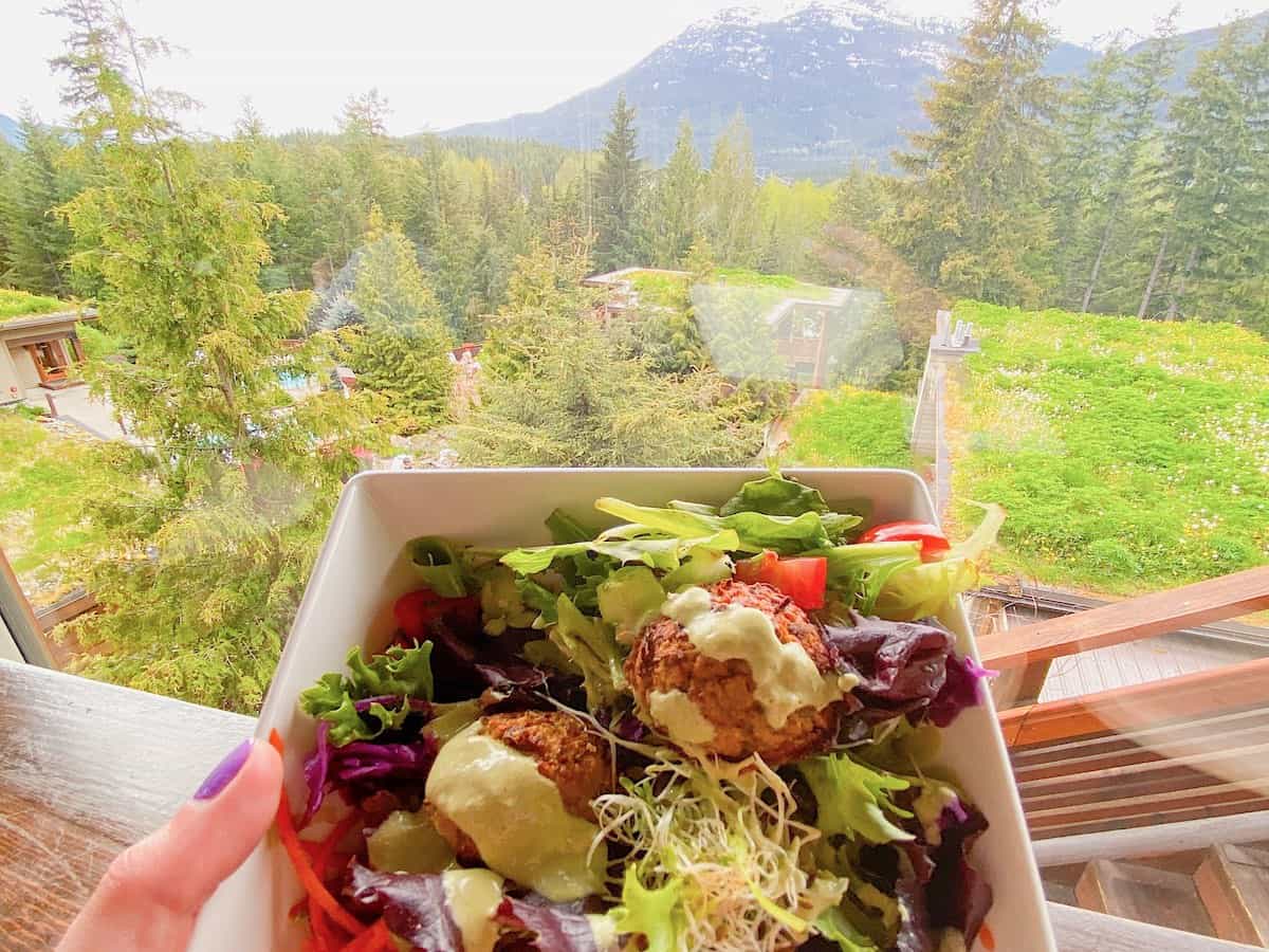 Vegan cuisine at Scandinave Spa in Whistler.