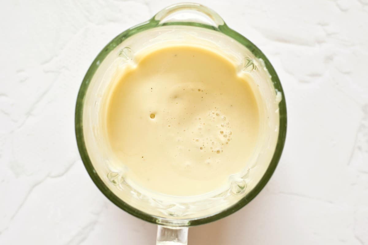 Blend the soup in a blender.
