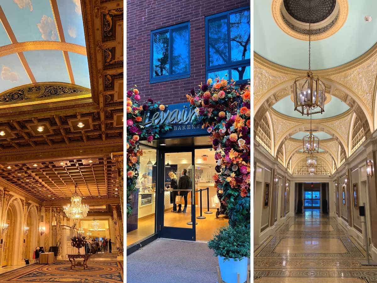 Fairmont Copley Plaza Interior and Levain Bakery.