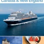 Collage of food on a Holland America New England cruise.