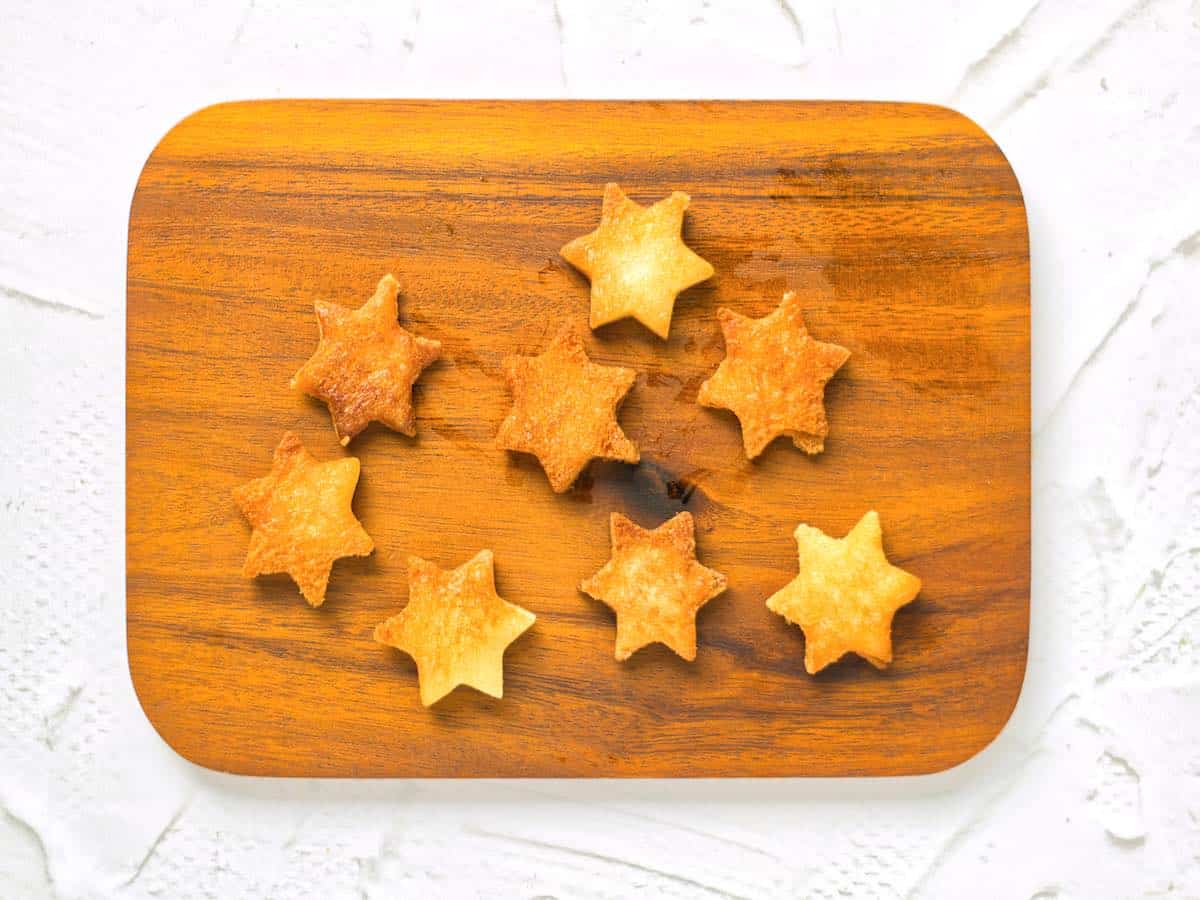 Stars on a wooden board.
