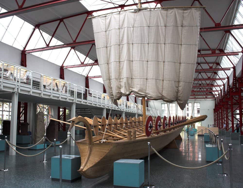 Reconstructed Roman Vessel at Mainz Seafaring Museum.