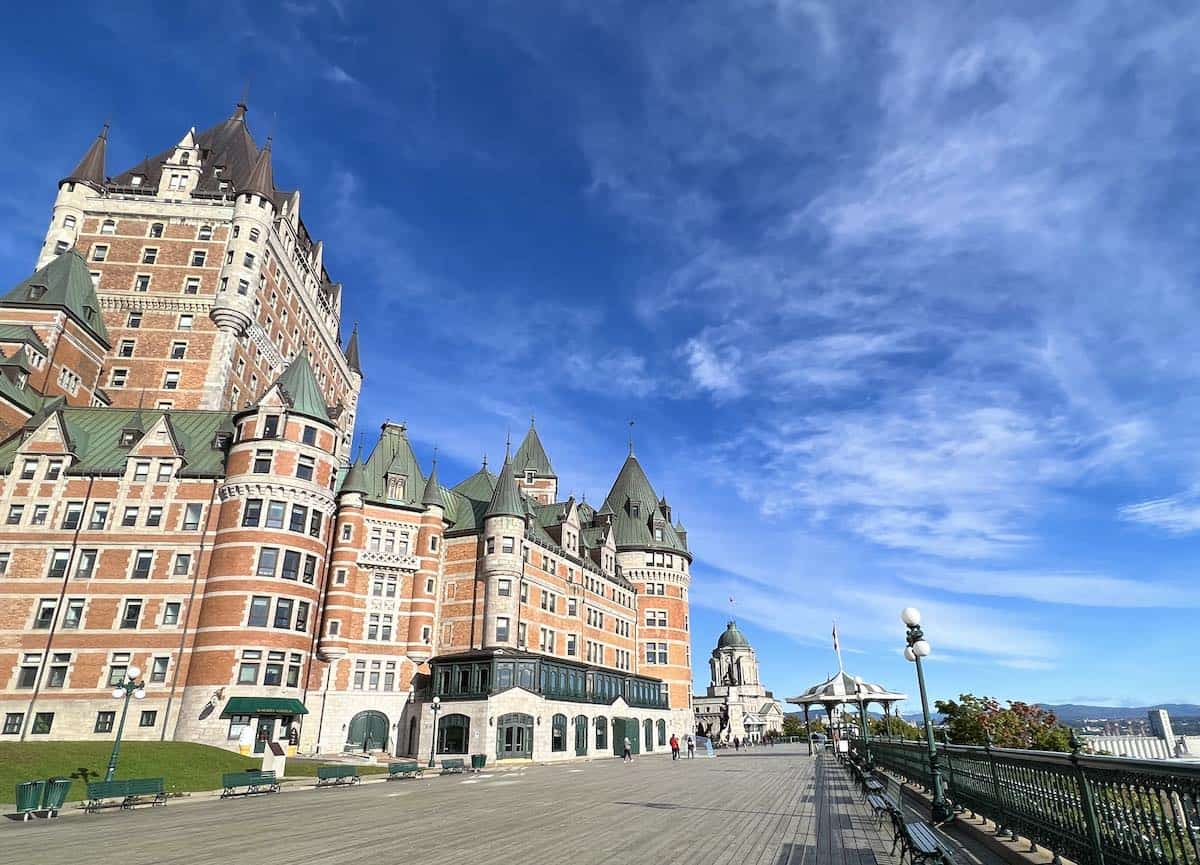 View of Chateau Frontenac and Dufferin Terrace. 