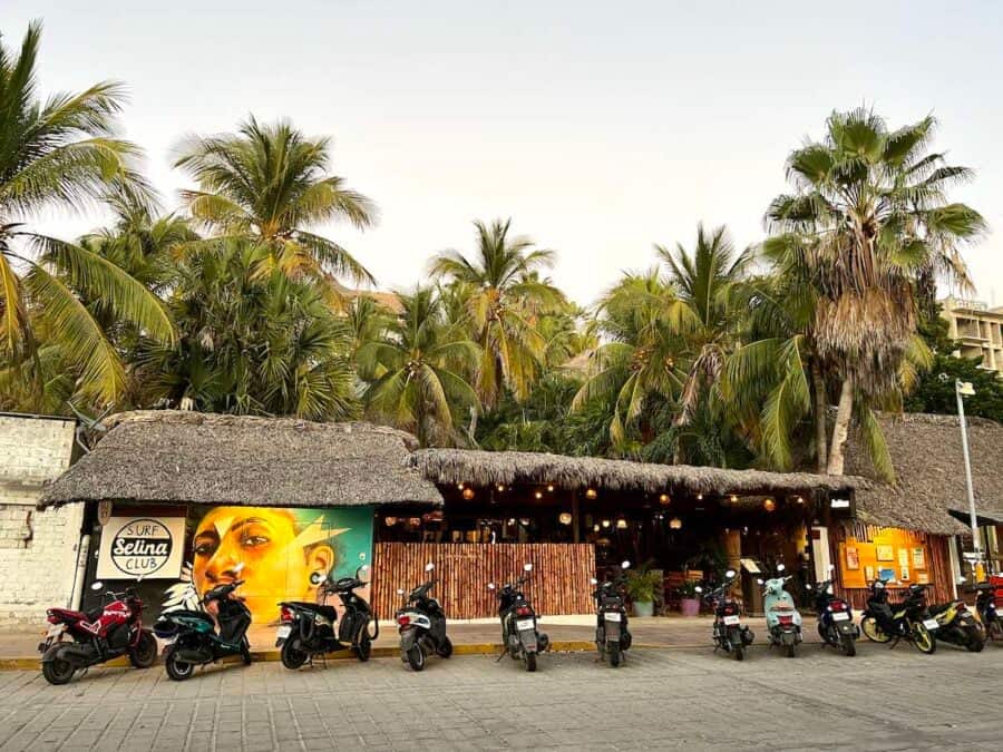 Exterior of Selina Hostel in Puerto Escondido.